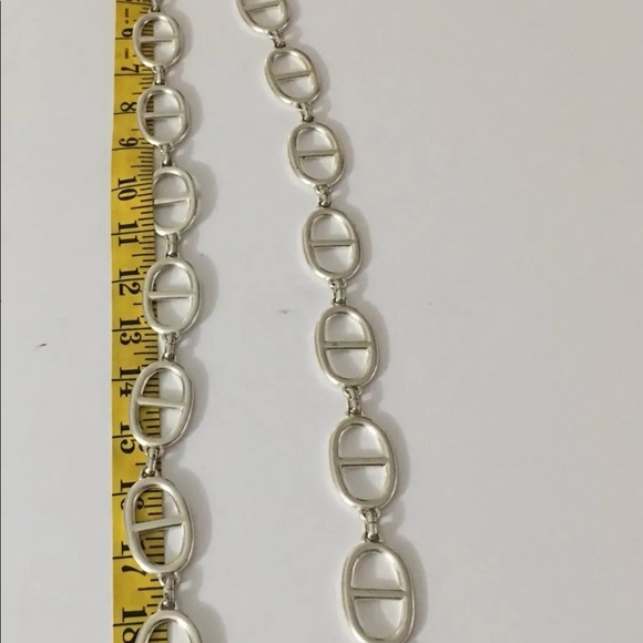 Silver Tone Michael Kors Link Belt - Picture 2 of 5